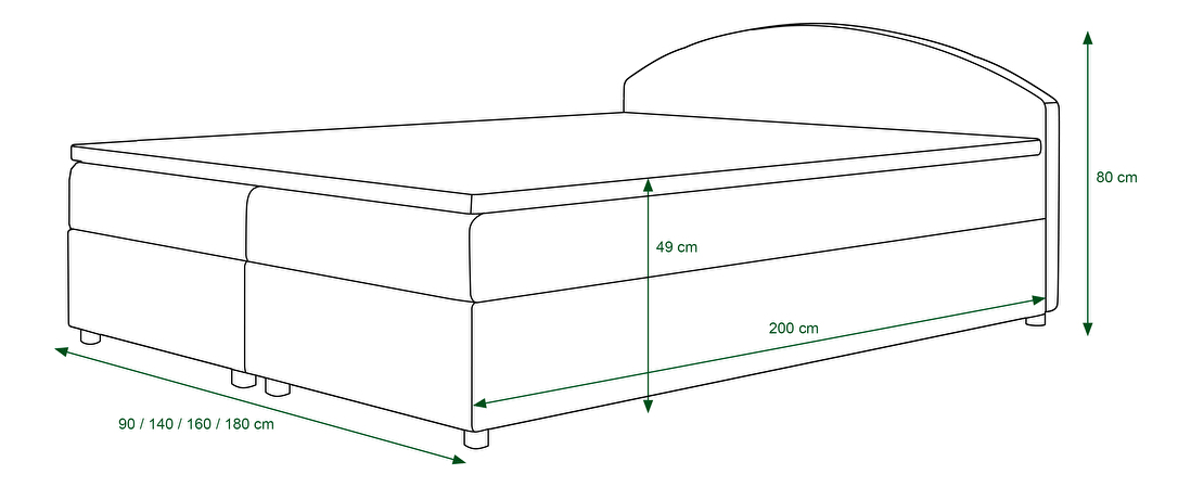 Manželská posteľ Boxspring 180 cm Orlando (vzor + svetlohnedá) (s matracom a úložným priestorom) *výprodej