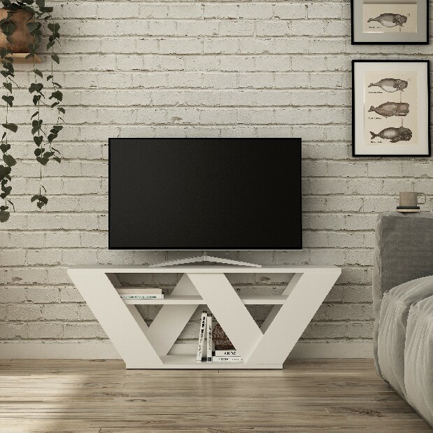 TV stolek/skříňka Pira (bílá)