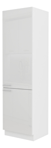 Potravinová kuchyňská skříňka Lavera 60 DK 210 2F (bílá + lesk bílý)