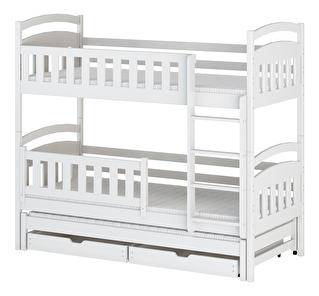 Dětská postel 90 cm BLAIR (s roštem a úl. prostorem) (bílá)