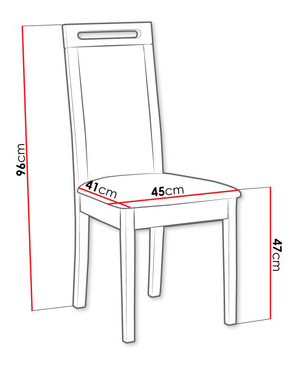 Set 2ks čalouněných jídelních židlí Heven VI (ořech + tmavě šedá)