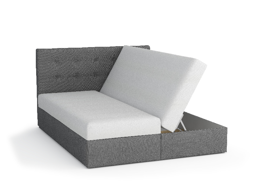 Manželská postel Boxspring 160 cm Duel 1 Comfort (béžová) (s matrací a úložným prostorem)