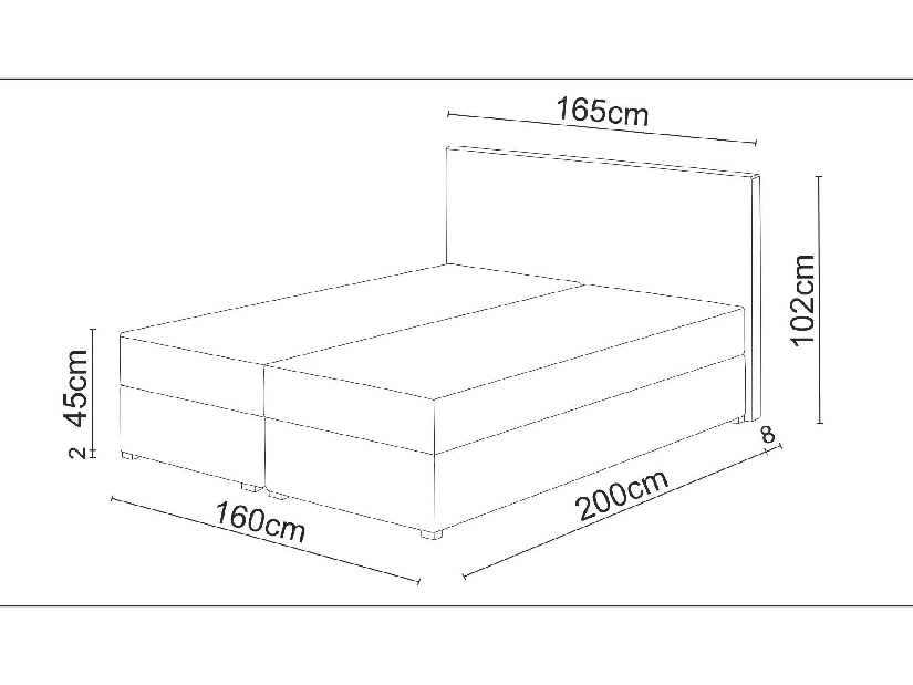 Manželská posteľ Boxspring 140 cm Fade 2 (sivá) (s matracom a úložným priestorom) *výprodej