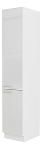 Potravinová kuchyňská skříňka Lavera 40 DK 210 2F (bílá + lesk bílý)