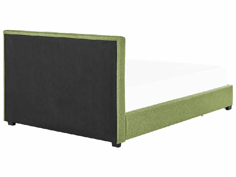 Manželská postel 180 cm Rhiannon (zelená) (s roštem a úložným prostorem)