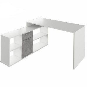 PC stolek Norrix (bílá + beton)