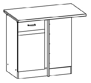 Spodní kuchyňská skříňka, rohová Estell EZ18 D100NW
