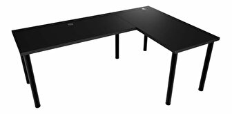 Rohový herní pc stůl Gamer N (černá) (P)