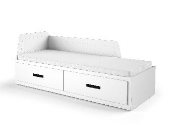 Rozkládací postel Moana (bílá) (bez matrace)