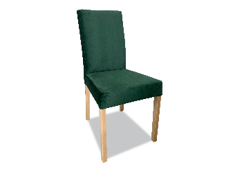 Jídelní židle Izik (tmavě zelená + buk)