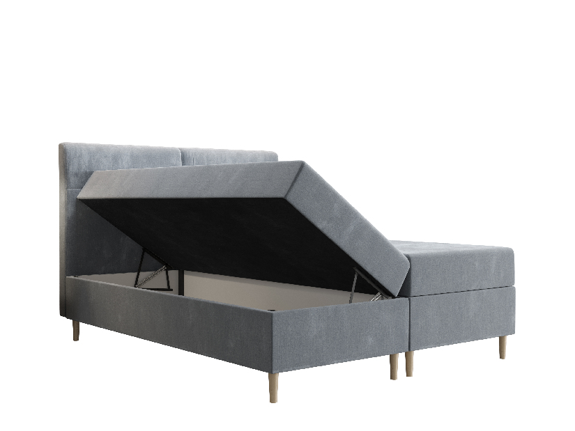 Manželská postel Boxspring 160 cm Saruta (tmavě šedá) (s matrací a úložným prostorem)