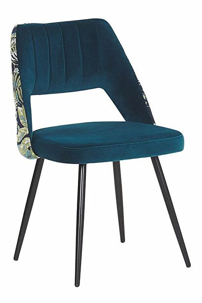Set 2 ks. jídelních židlí ASHLEY (modrá)