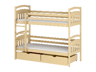 Dětská postel 90 cm Galvin (s roštem a úl. prostorem) (borovice)