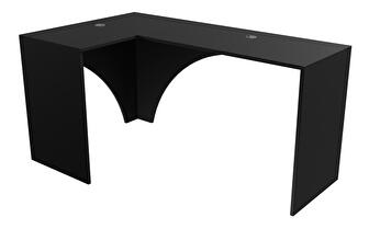 Rohový PC stolek Uhlominn (černá)