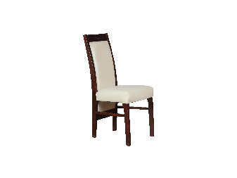 Jídelní židle Krona (krémová + ořech tmavý)
