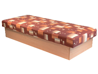 Jednolůžková postel (válenda) 80 cm Edna 12 (s pružinovou matrací)