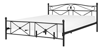 Manželská postel 180 cm Ramirez (černá) (s roštem)