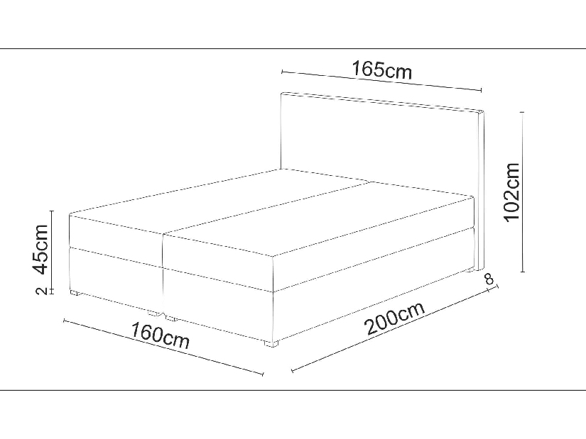 Manželská postel Boxspring 140 cm Fade 1 (hnědá) (s matrací a úložným prostorem)