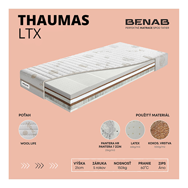 Pěnová matrace Benab Thaumas LTX 200x180 cm (T4/T5)