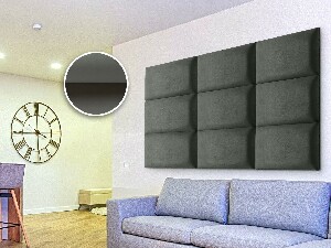 Čalouněný panel Soundless 40x30 cm (šedý)