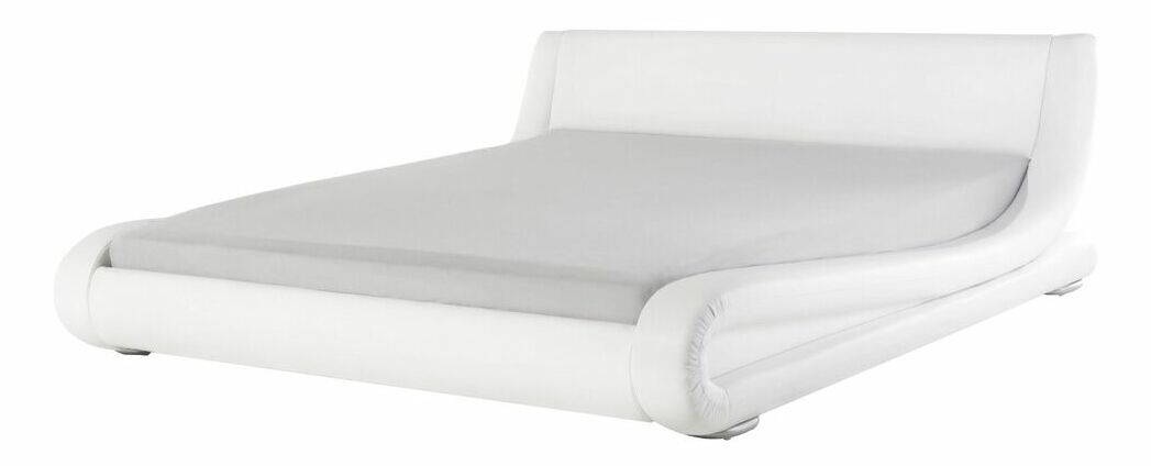 Manželská postel 160 cm AVENUE (s roštem) (bílá)