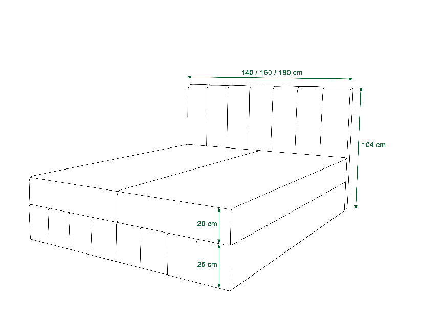 Manželská postel Boxspring 140 cm Barack Comfort (světlomodrá) (s matrací a úložným prostorem)