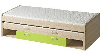 Rozkládací postel 80 cm Lavendon L16 (s rošty) (zelená)