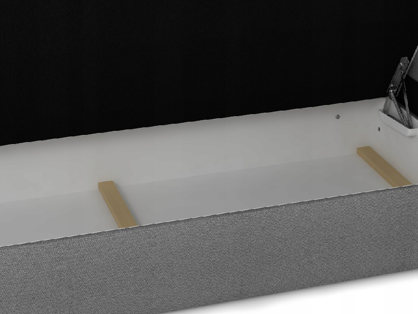 Manželská posteľ Boxspring 140 cm Fade 2 (sivá) (s matracom a úložným priestorom) *výprodej