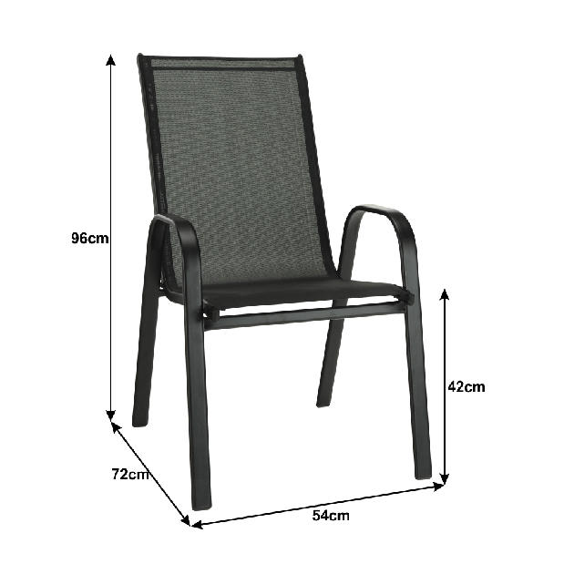 Zahradní židle Morel (černá)