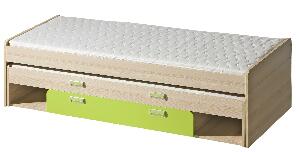 Rozkládací postel 80 cm Lavendon L16 (s rošty) (zelená)