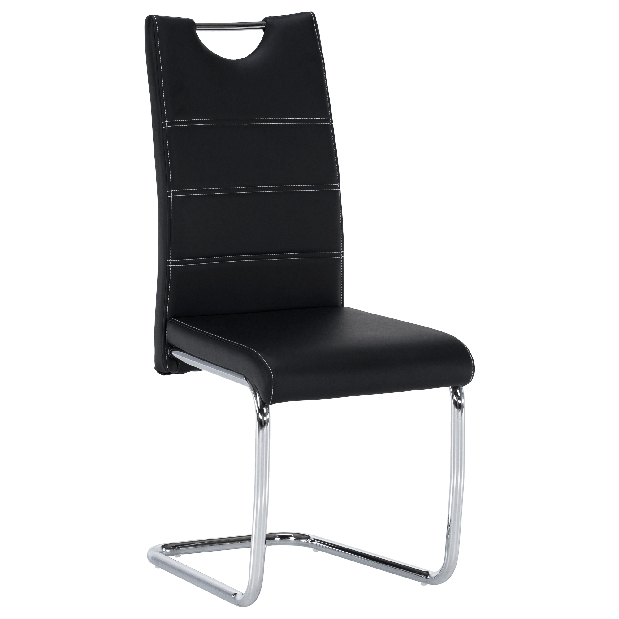 Jídelní židle Abalia New (černá + chrom)
