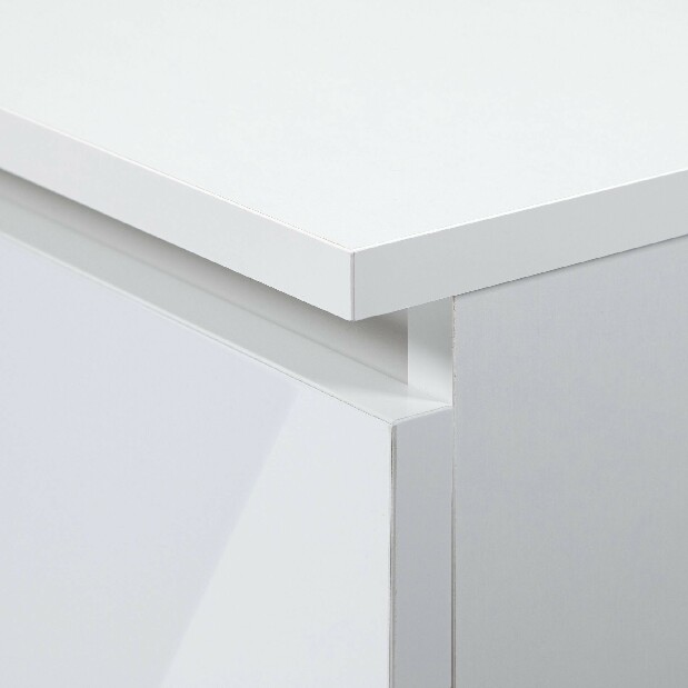 Noční stolek Cleania CL2 (bílý lesk)