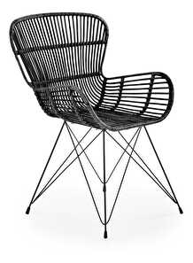 Ratanová židle Kasie (černá)