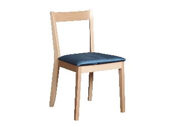 Jídelní židle Bonas (tmavě modrá + buk)