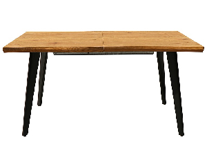 Rozkládací jídelní stůl 120-180 cm Faustina (dub artisan + černá) (pro 4 až 8 osob)