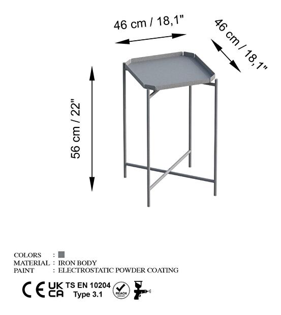  Konferenční stolek Museli 8 (šedá)