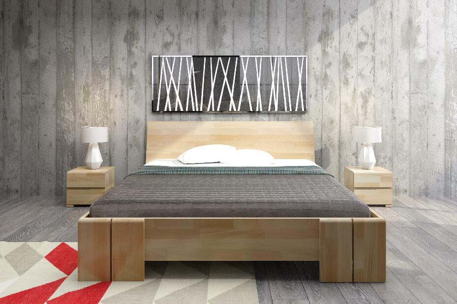 Manželská postel 200 cm Naturlig Galember Maxi (buk) (s roštem)