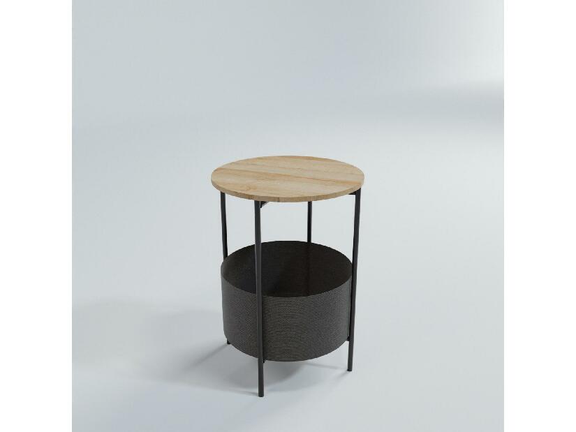 Příruční stolek Kupino (dub + černá)