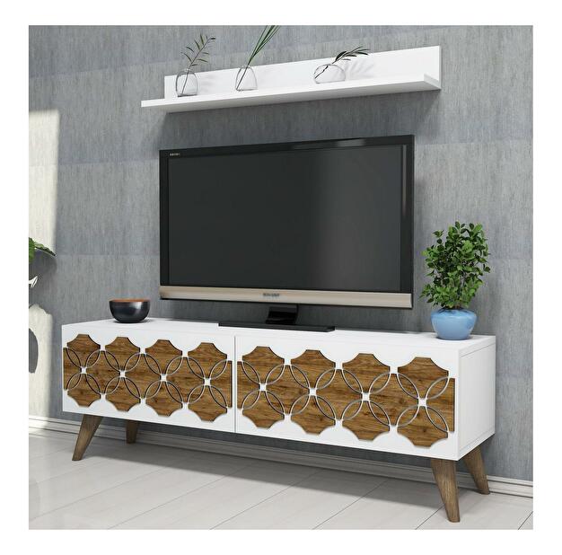  TV stolek/skříňka Lamutu (bílá)