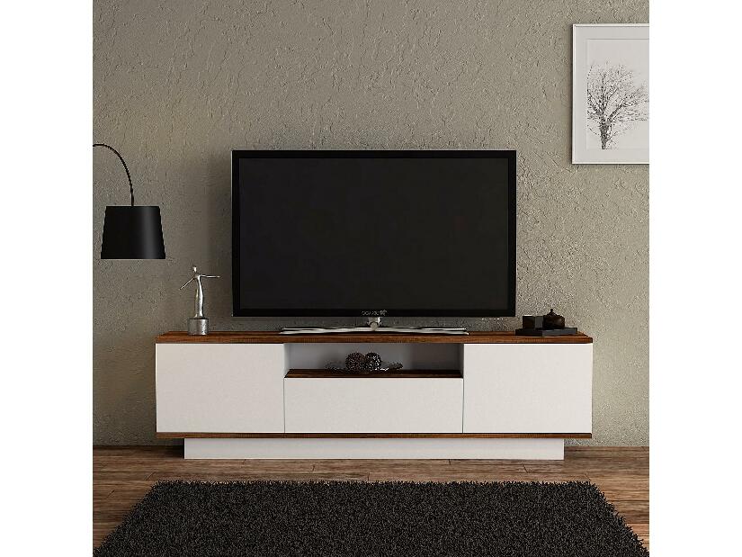  TV stolek/skříňka Vamebo 1 (ořech barokní + bílá)