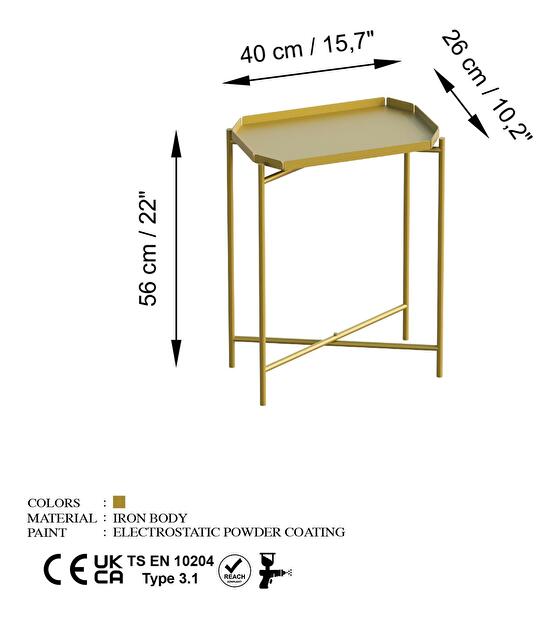  Konferenční stolek Museli 9 (zlatá)