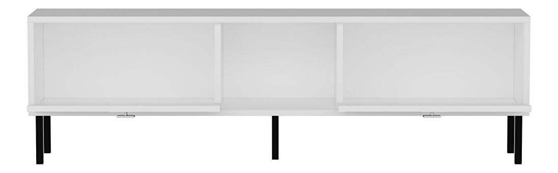  TV stolek/skříňka Dopadu (bílá + stříbrná)
