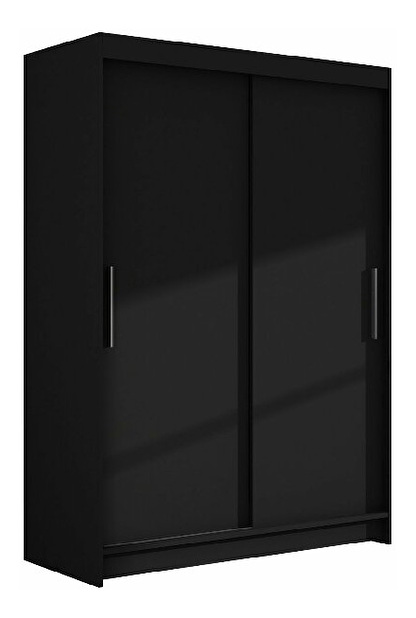 Šatní skříň Mirjan Avela I (černá) (osvětlení led rgb barevné) *výprodej