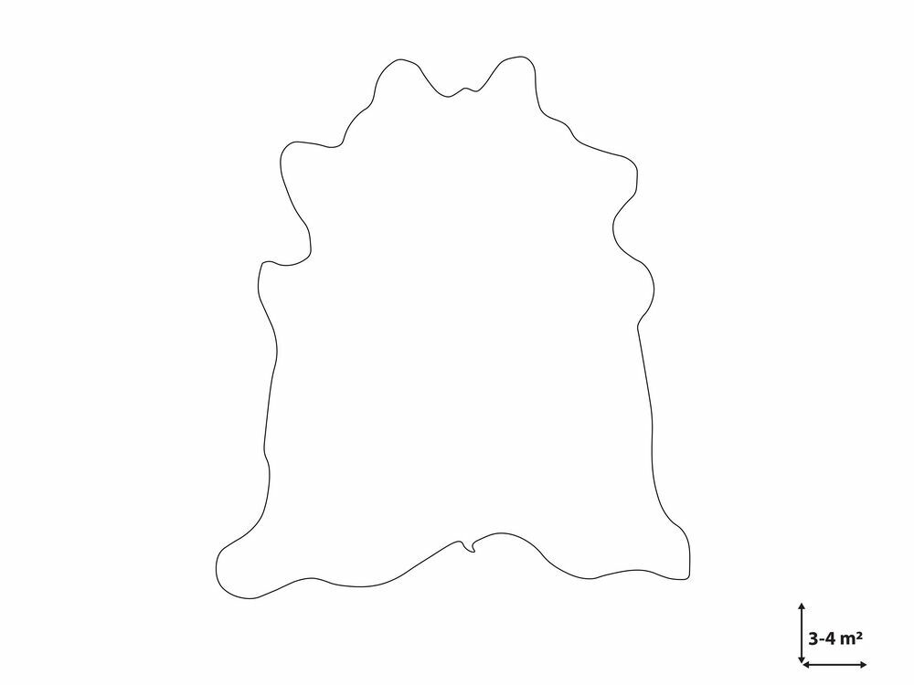 Koberec z hovězí kůže 3-4 m² Nasku (černá + bílá)