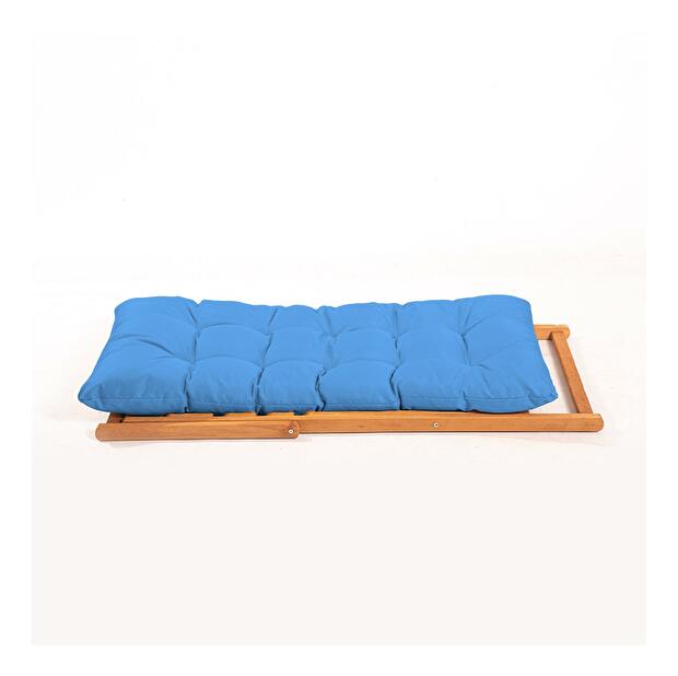 Souprava zahradního stolu a židlí Kikadu 5 (modrá + přírodní) (pro 2 osoby)