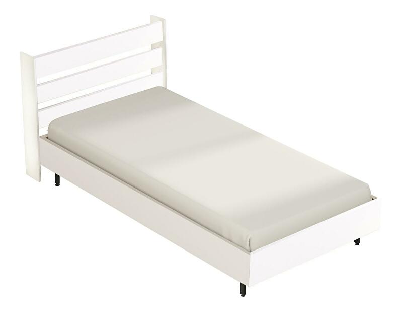 Jednolůžková postel 100 cm Nimelo 6 (bílá) (s roštem)