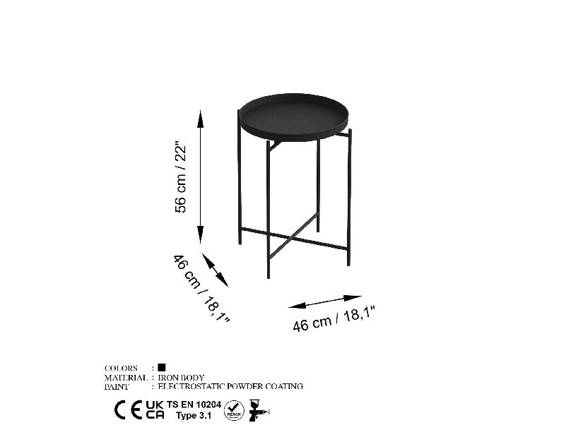  Konferenční stolek Museli 4 (černá)