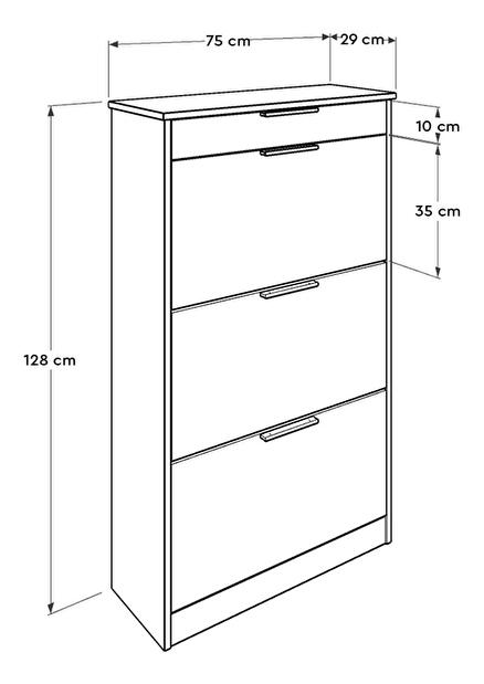  TV stolek/skříňka Tesobu (bílá)
