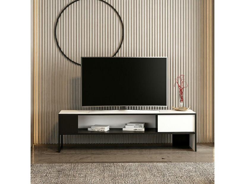  TV stolek/skříňka Bumemu 2 (bílá + černá)