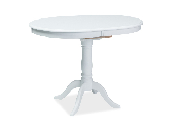 Rozkládací jídelní stůl 100-129 cm Dani (bílá + bílá) (pro 4 až 6 osob) *výprodej